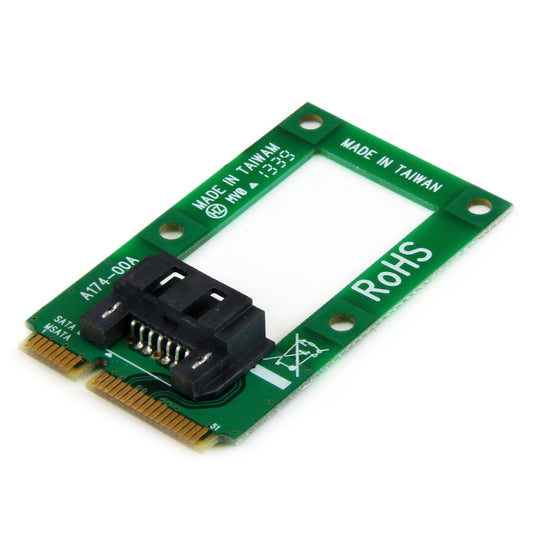 StarTech.com mSATA to SATA HDD / SSD Adapter - Mini SATA to SATA Converter Card - mSATA to SATA 2.5/3.5 Hard Drive Adapter Converter Card , TAA
