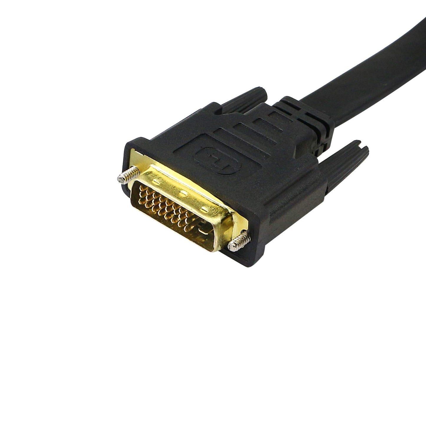 CERRXIAN 1FT Flat Slim High Speed Bi-Directional DVI (24+1) Male to HDMI Male Adapter Cable 30 cm(Including Two Ends)