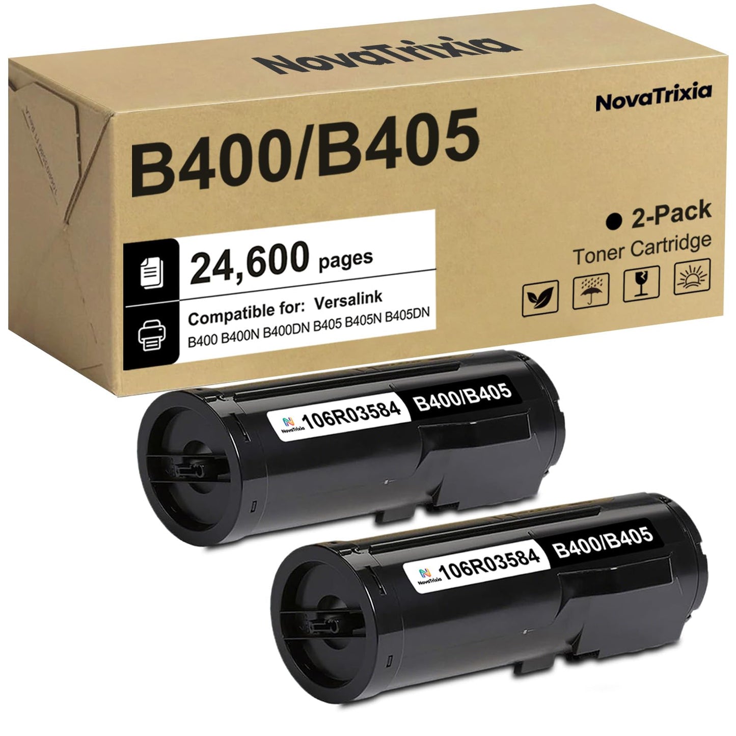 VersaLink B400 B405 Black Toner Cartridge Compatible for Xerox 106R03580 106R03582 106R03584 Toner for B400 B400N B400DN B405 B405DN Laser Printer Ink