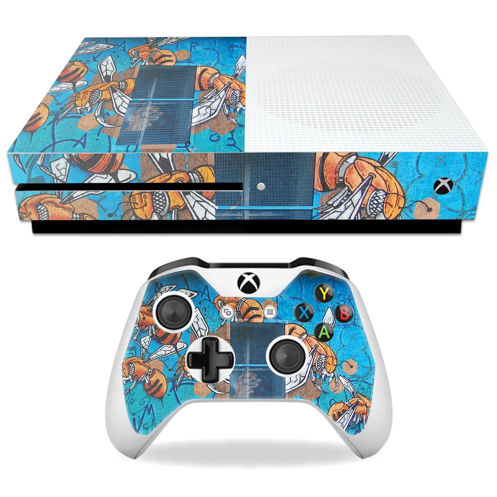 MightySkins Skin Compatible with Microsoft Xbox One S - Killer Bumble | Protective, Durable, and Unique Vinyl Decal wrap Cover | Easy to Apply