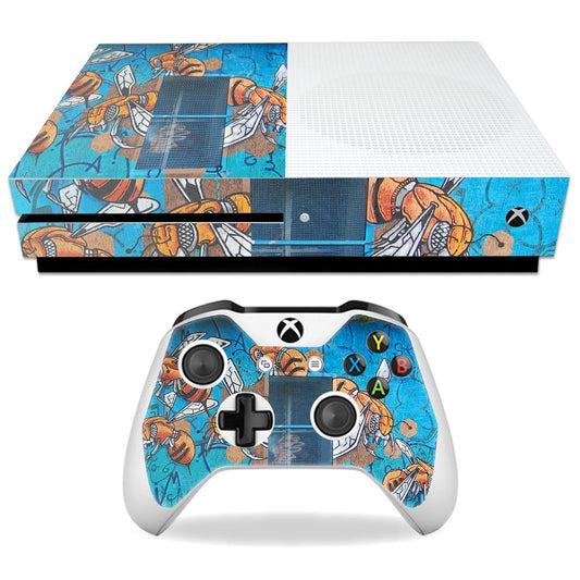 MightySkins Skin Compatible with Microsoft Xbox One S - Killer Bumble | Protective, Durable, and Unique Vinyl Decal wrap Cover | Easy to Apply