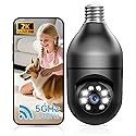 Warmfam 2K Light Bulb Security Camera Outdoor 2 Pack - 5G& 2.4GHz Wireless Motion Detection Cameras for Home Security,Two Way Talk,Full Color Night