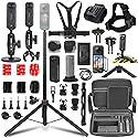 PellKing Accessories Kit for Insta360 X5,Included Carrying Case with Belt,135cm Selfie Stick Tripod,Aluminium Handlebar Clamp.2 Pcs Metal 1/4"