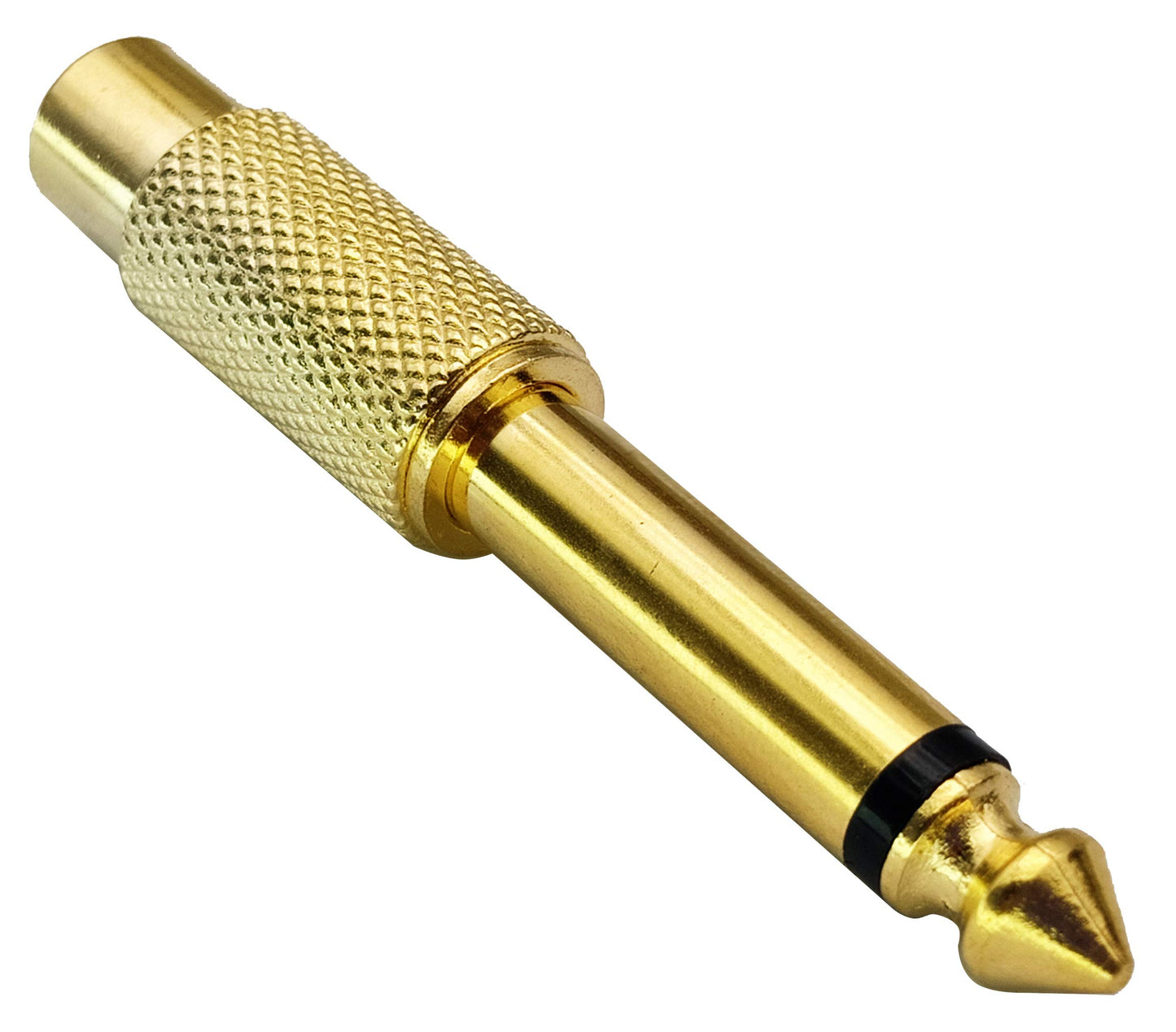 AAOTOKK RCA to 1/4 Adapter, Gold Plated Male to Female, 6.35mm TS Jack to RCA Audio Connector, 5 Pack