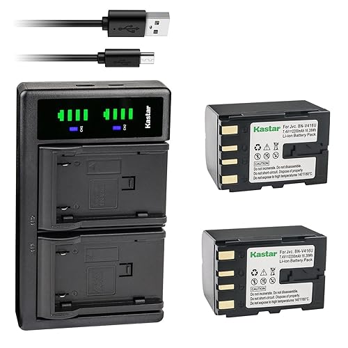 Kastar 2-Pack Battery and LTD2 USB Charger Replacement for JVC GR-DVL507, GR-DVL510, GR-DVL512, GR-DVL515, GR-DVL517, GR-DVL520, GR-DVL522, GR-DVL525