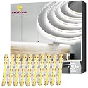 EMITEVER COB LED Strip Lights Cool White 25ft, 5000K Ra 90+ Tape Light Premium High Density, 24V, 300+Lumens/ft, 3600LEDs/Spool, 3W/ft, UL Listed 5