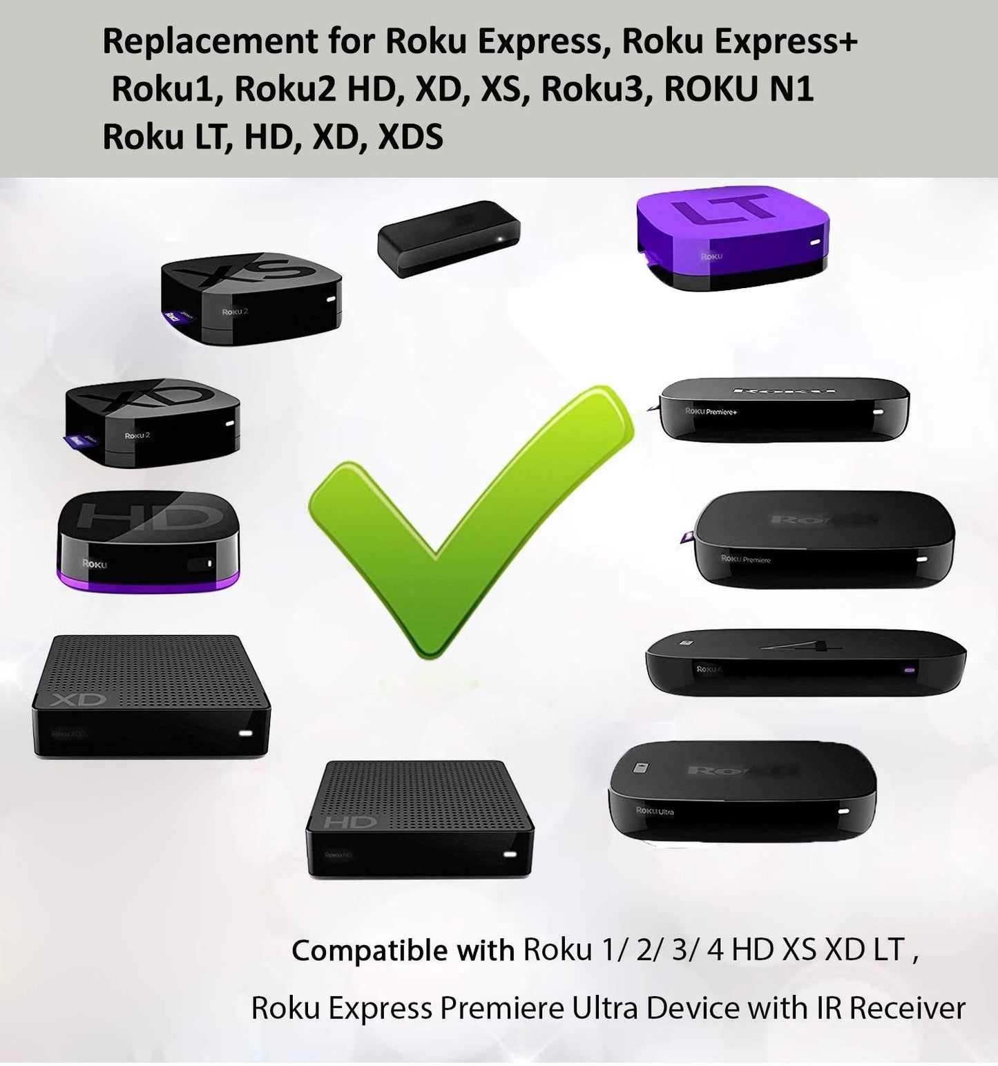 Remote Control Replaced for Roku 1 2 3 4 HD LT XS XD Roku Express 3900R Premiere 4620XB 4210XB 3900R 2500R 2700R 2450XB w/Channel Shortcut Buttons