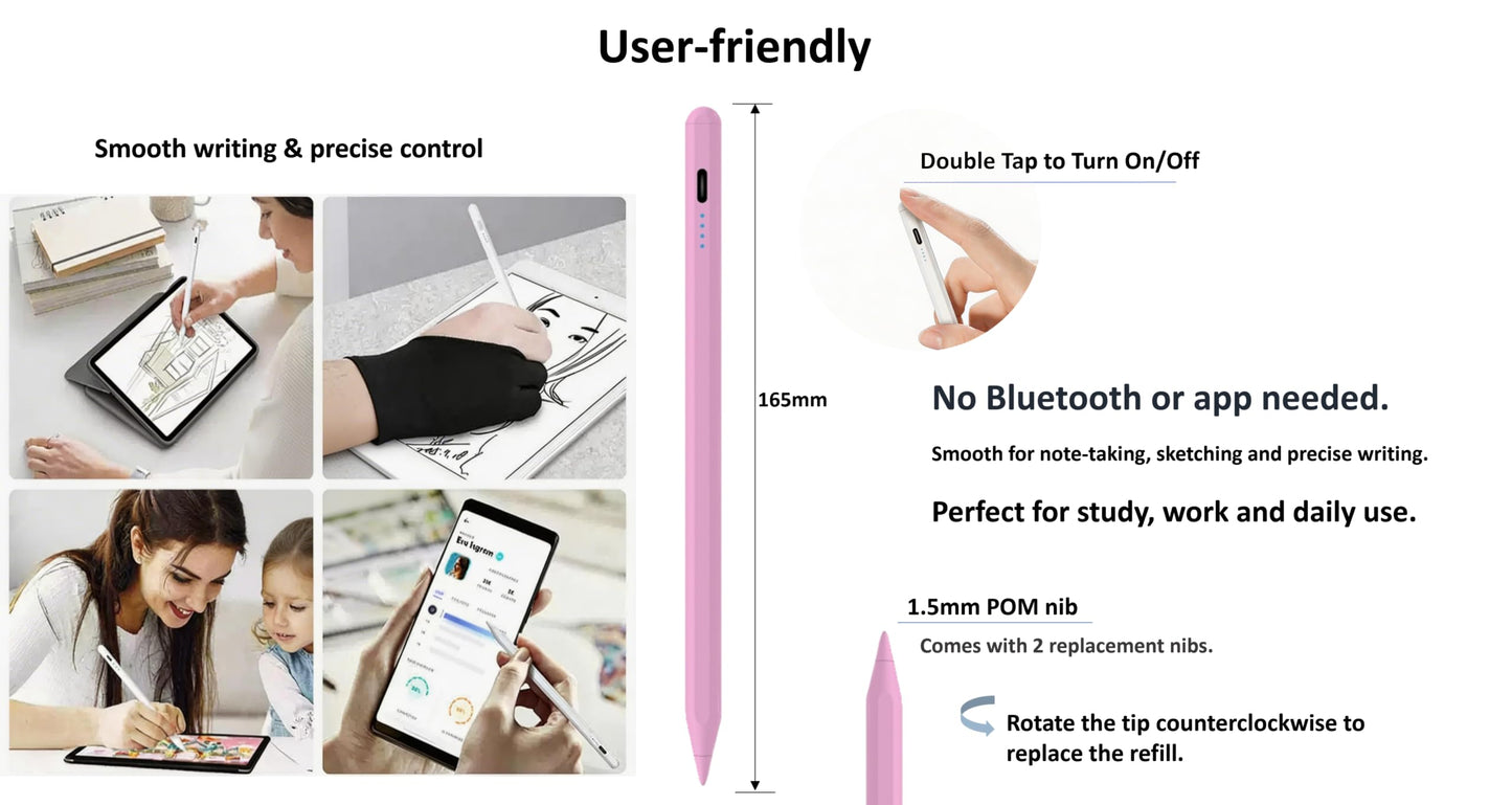 Stylus Pen for Samsung Galaxy Tab A11/A11+/A9/A9+/A8/A7 Lite, Magnetic Capacitive Pen with Fast Charging & 8H Long Battery, Universal for iPad iPhone