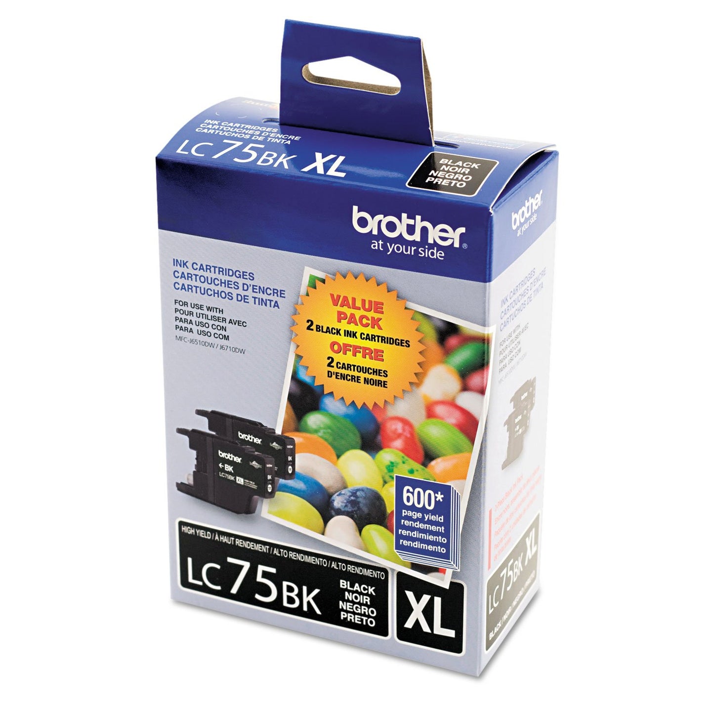Brother LC752PKS LC752PKS Innobella High-Yield Ink, Black, 2/PK