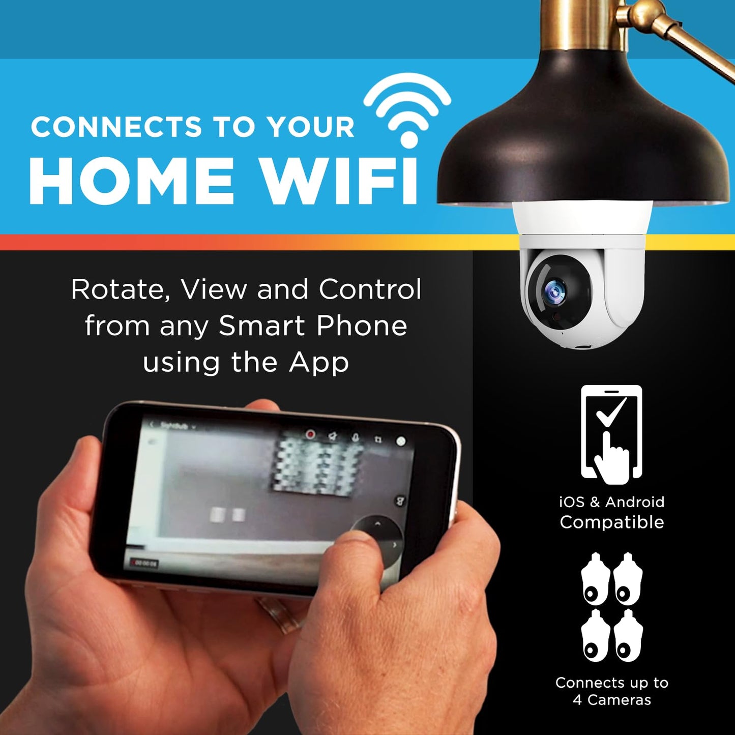 Sight Bulb Pro Security Camera with 80 Watt Equivalent LED Light, Two Way Talk, HD Video WiFi Smart Camera, Perfect for Indoor Outdoor Night Vision