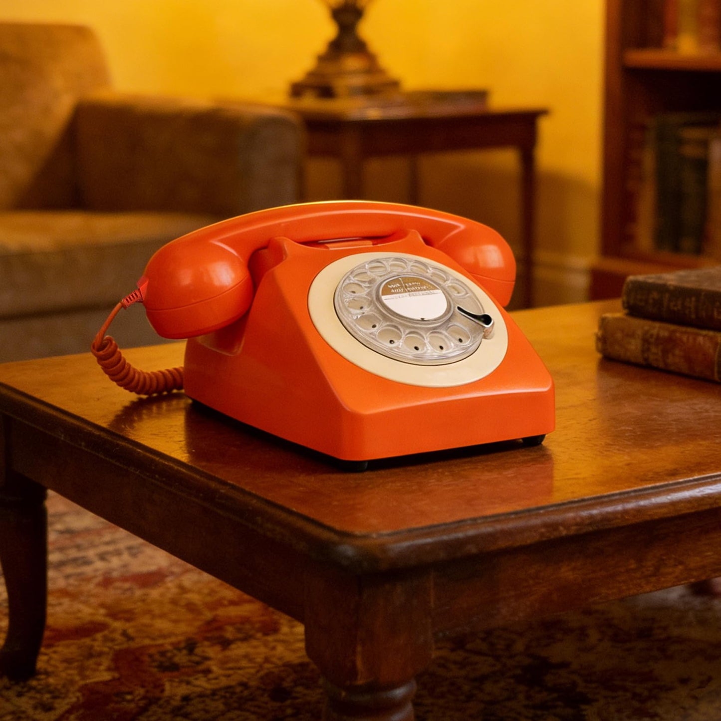 Benotek Rotary Dial Telephone Retro Old Fashioned Landline Phones with Classic Metal Bell,Corded Phone with Redial for Home Office School Hotel Decor