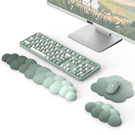 MoKo Cloud Wrist Rest, Ergonomic Cloud Keyboard Wrist Rest with Mouse Rest Wrist Pad, Durable Polyester Cloud Arm Rest Wrist Pad for Keyboard