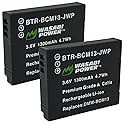 Wasabi Power Battery (2-Pack) for Panasonic DMW-BCM13 & DMC-FT5, DMC-LZ40, DMC-TS5, DMC-TS6, DMC-TS7, DMC-TZ40, DMC-TZ41, DMC-TZ55, DMC-TZ60