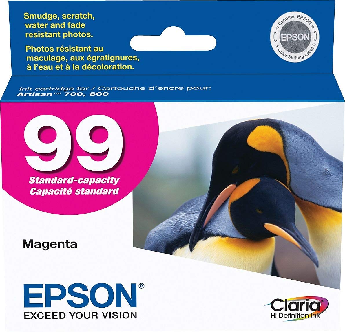 Epson T099320 (99) Claria Ink, 450 Page-Yield, Magenta
