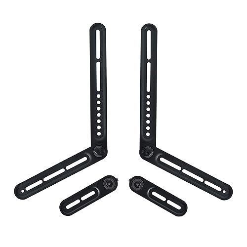 Dynavista Soundbar Mount Sound Bar TV Bracket for Mounting Above or Under TV, Fits 22lbs(10kg) with Adjustable Long and Short Extension Arm