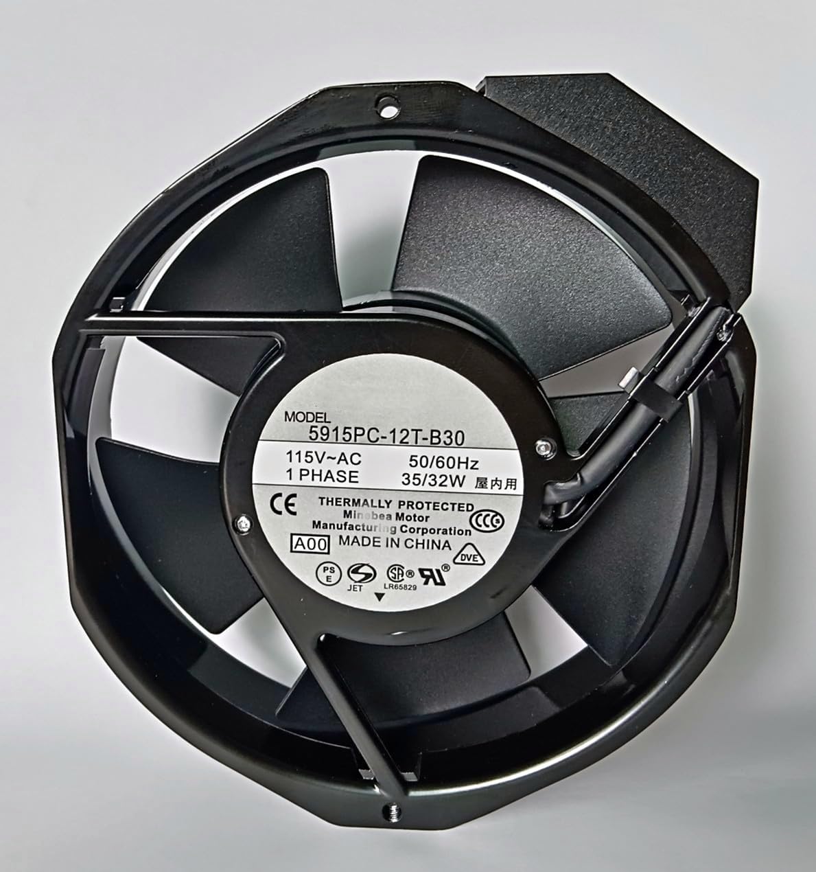 5915PC-12T-B30 Fan 5915PC-12T-B30-A00 115V 50/60Hz 35/32W 172×150×38mm Cooling Fan