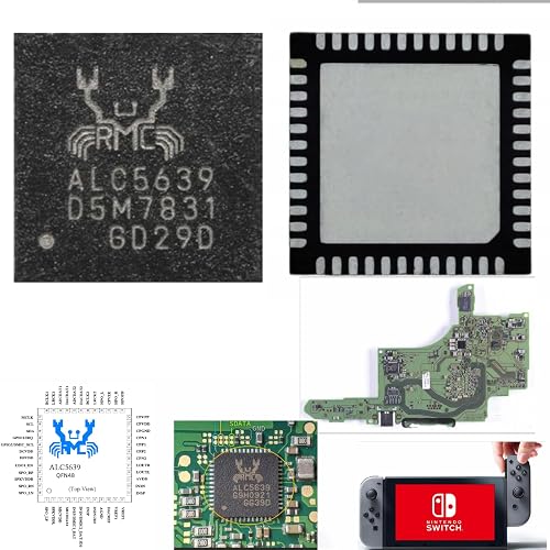 Hailue 2PCS ALC5639 Audio chip IC, Switch Game Console Motherboard Chip, ALC5639-CGT QFN48 Audio IC/Sound Card Conversion Chip Game Console