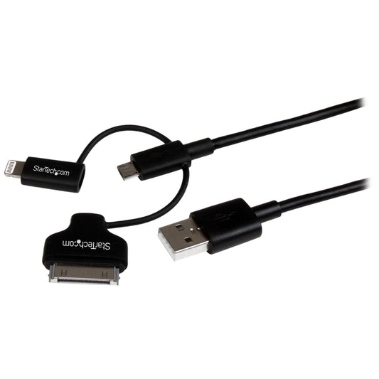 StarTech 3ft/1m Lightning, 30-pin Dock, Black (LTADUB1MB)