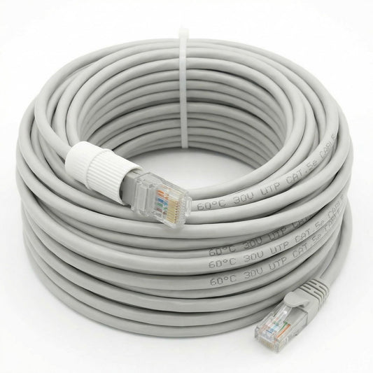 Lorex CBL60C5RU-W 60FT CAT5e Extension Cable, Fire Resistant and in-Wall Rated, Waterproof (1-Pack)