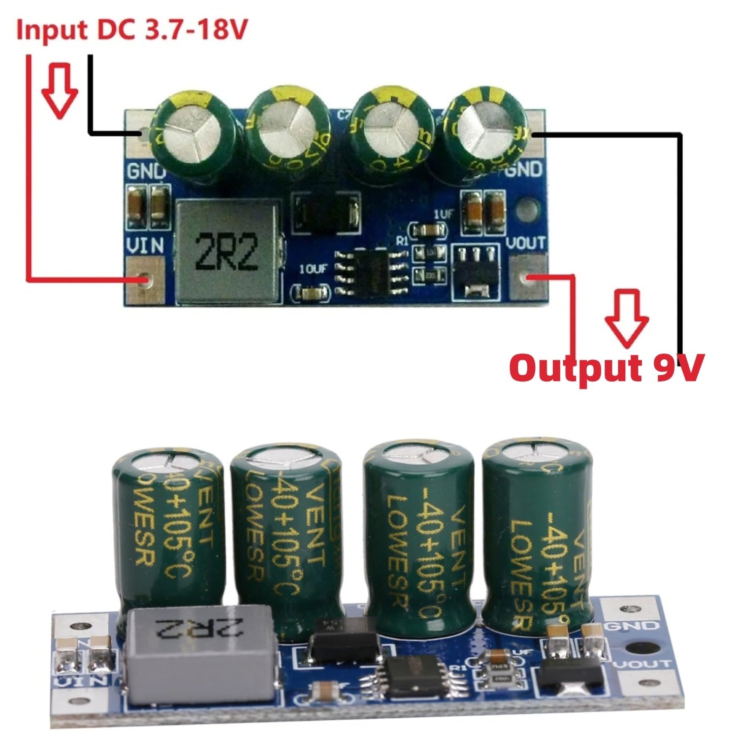 60W Boost Converter, DC-DC Voltage Power Converter Module 3.7V-18V to 5V 6V 9V 12V 15V 19.5V Voltage Power Converter Circuit Board Module, Power Step…