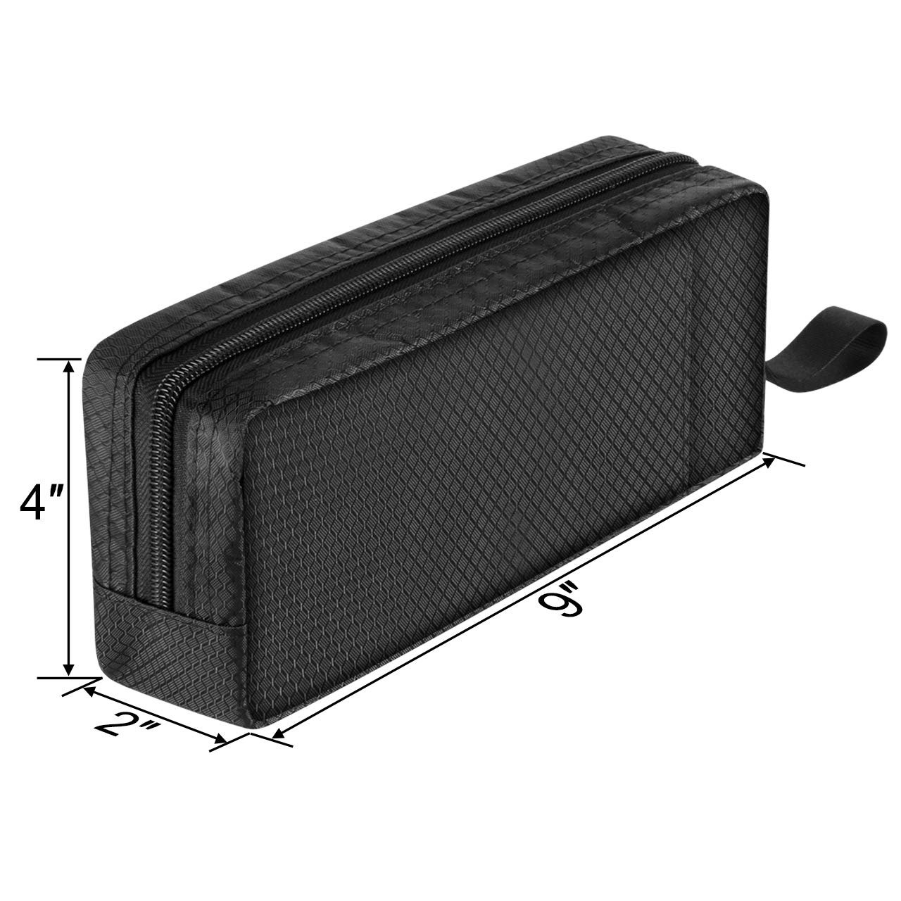 CM Travel Cable Organizer Case Portable Computer Accessories Zipper Mesh Pouch for Holding Laptop Mouse, Power Bank, USB, Adapter, Charger, Cellphone