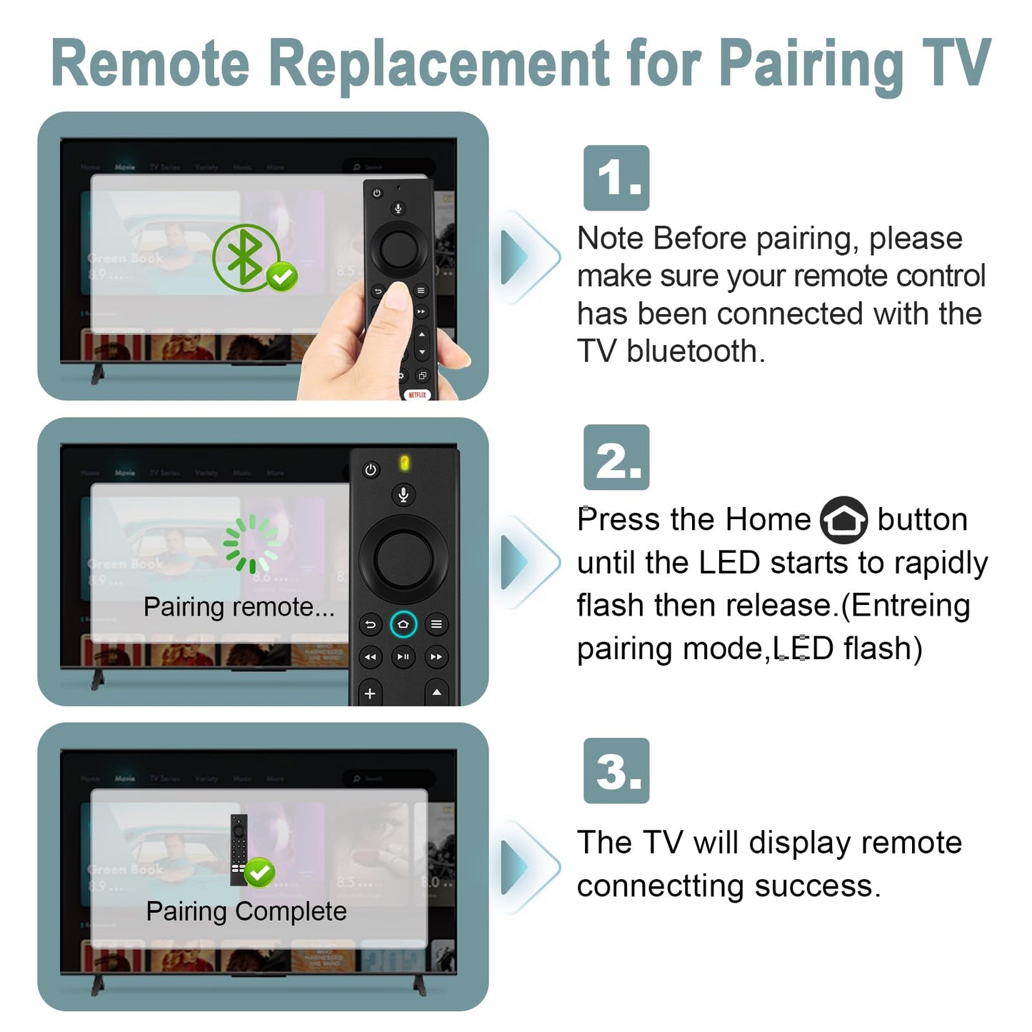 Replacement Voice Remote Control for All Insignia, Toshiba, Pioneer Smart TVs, Compatible with AMZ NS-RCFNA-21 CT-RC1US-21