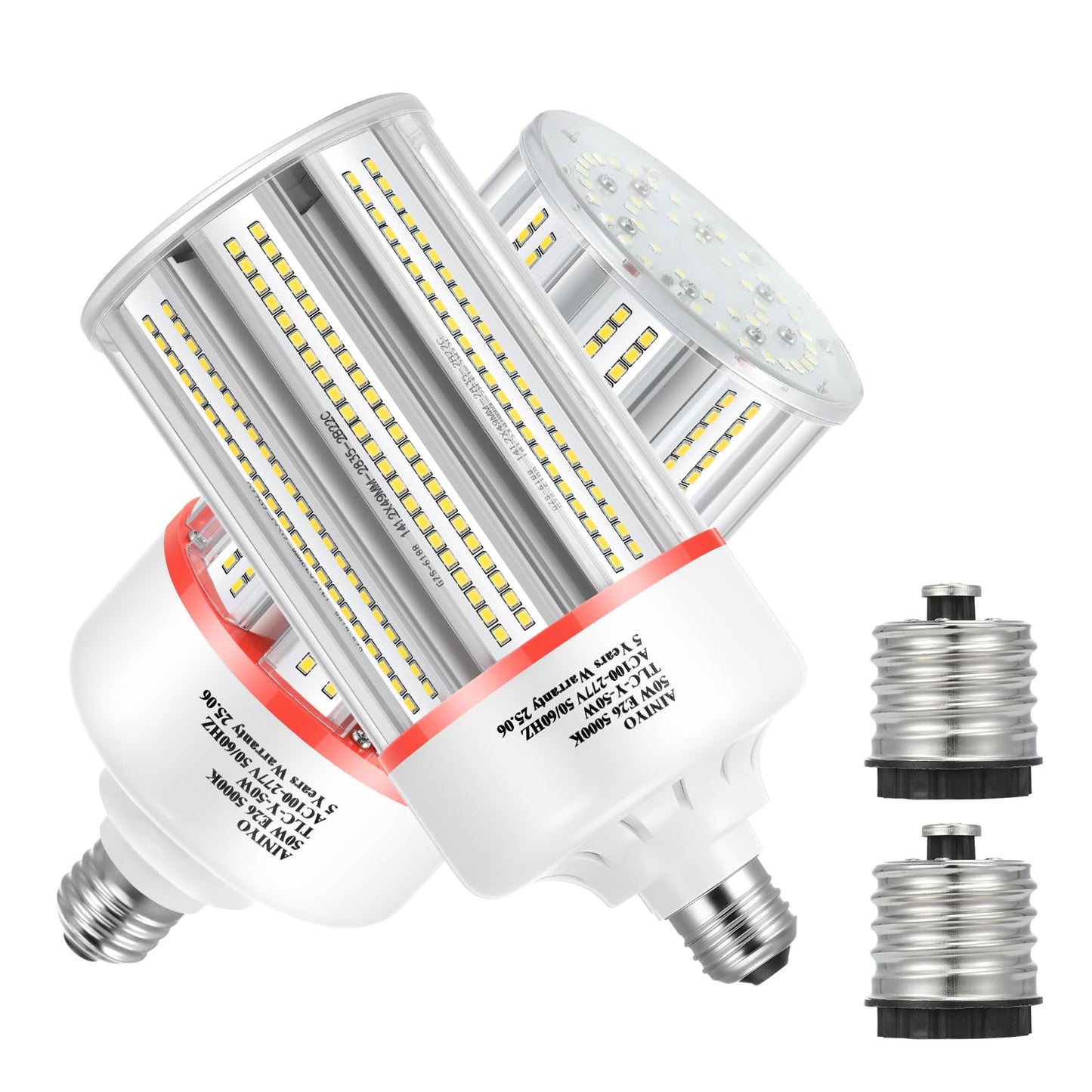 50W Led Corn Light Bulb,E26/E39 Base,5000k Daylight,110-277v,6500lm,CFL HID 175w Metal Halide Replacement For Indoor Outdoor General