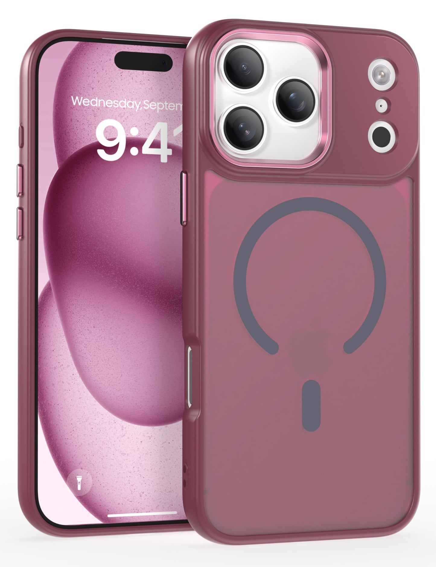 IAIYOXI Magnetic Case for iPhone 13 Pro [MagSafe Compatible] - Translucent Matte Slim Thin Shockproof Protective Cover for Women, Men, and Girls
