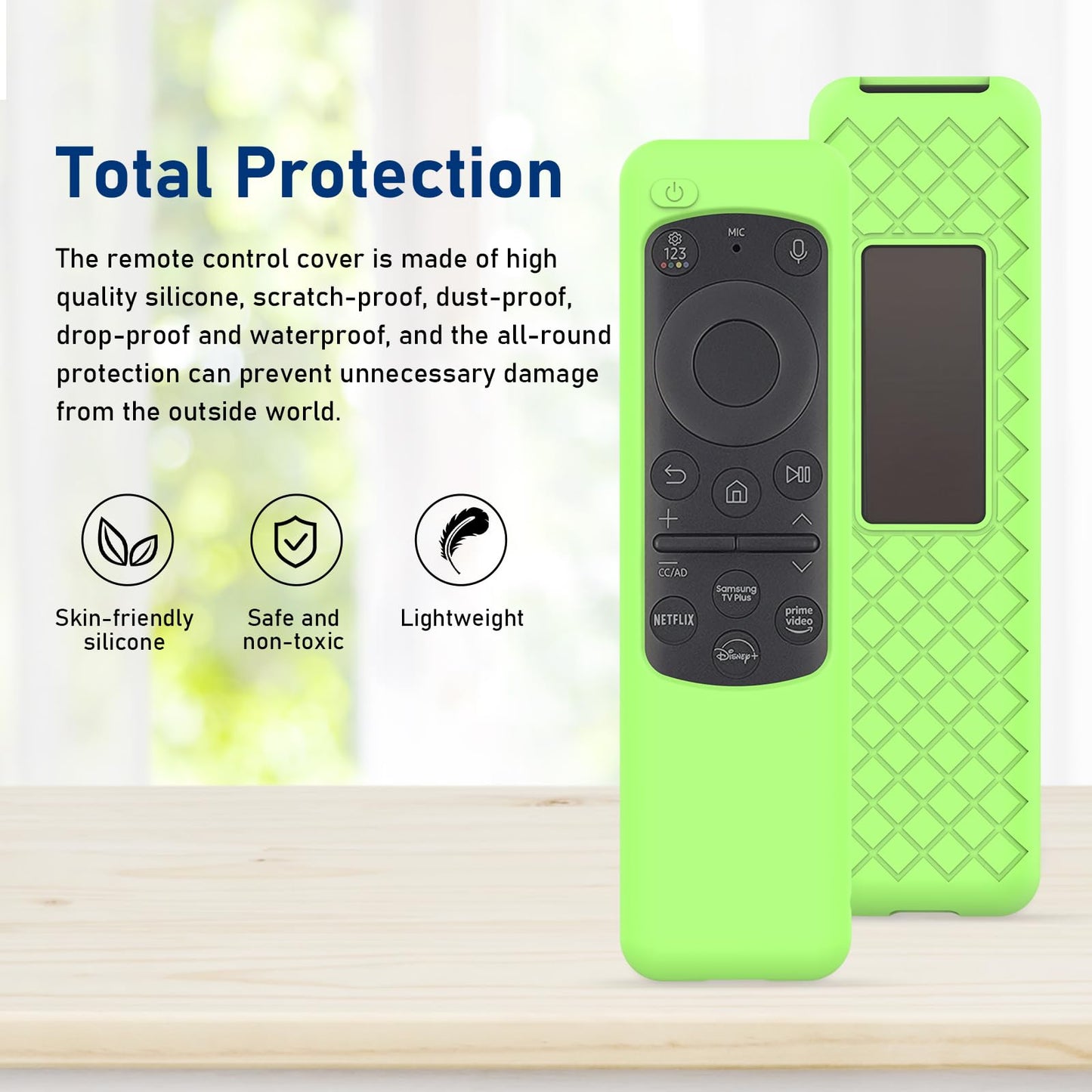 LEFXMOPHY Case for Samsung Remote Covers 2023 New BN59-01432J BN59-01432A BN59-01432 Smart TV Solar Panel Remote Green Cover Protector Glow in Dark