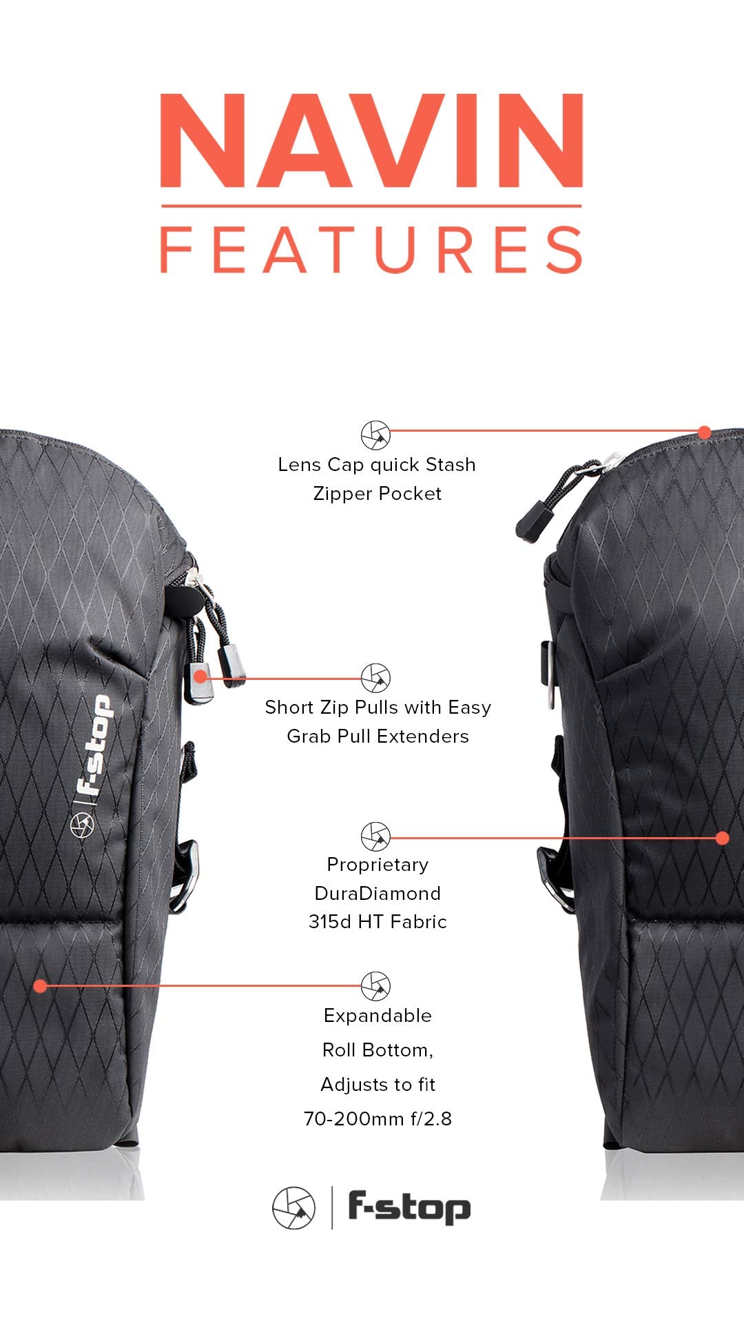 f-stop - Navin Expandable Camera Carry Holster for DSLR, Mirrorless with Attached Lens