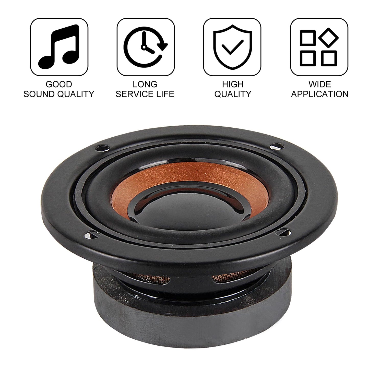 2Pack 2" 63mm 4 Ohm 5W Full Range Stereo Woofer Loudspeaker 2inch, Audio Speaker Replacement for Arduino Projects & DIY Electronics