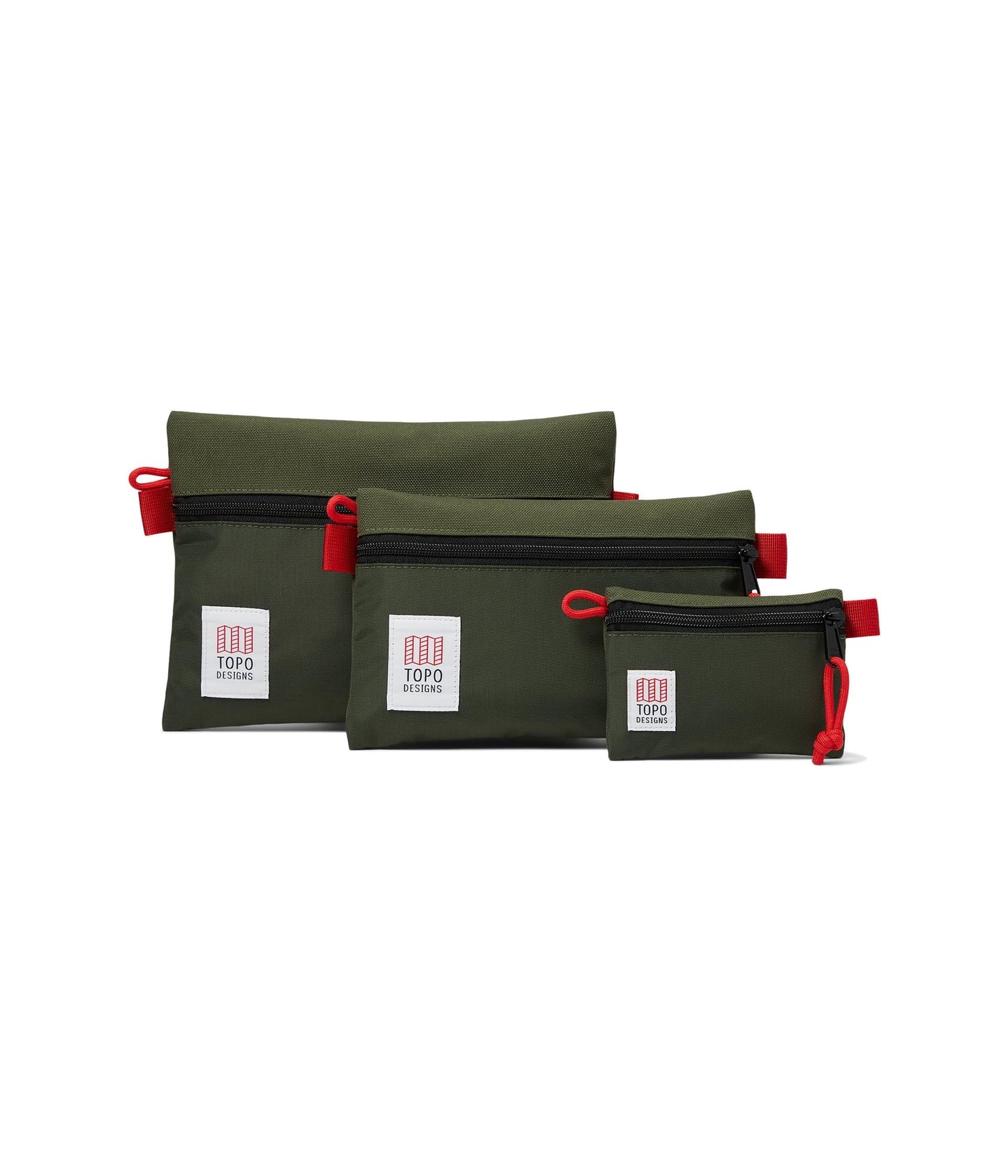 Topo Designs, Unisex, Accessory Bag Bundle - Micro/Sm/Med, Olive/Olive,