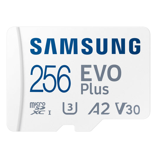 Samsung EVO Plus 256GB microSDXC Memory Card + SD Adaptor, Up to 160MB/s