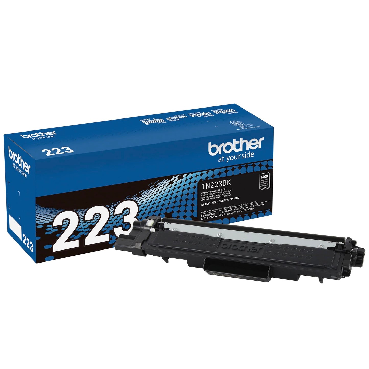 Brother Genuine TN223BK, Standard Yield Toner Cartridge, Replacement Black Toner, Page Yield Up to 1,400 Pages, TN223, Amazon Dash Replenishment