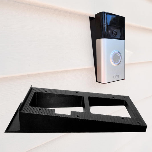 SplashNColor No-Drill Ring Doorbell Mount for Vinyl Siding, Compatible with Ring Doorbell 1, 2, 3, 4 and Battery Models - Easy No-Holes Installation