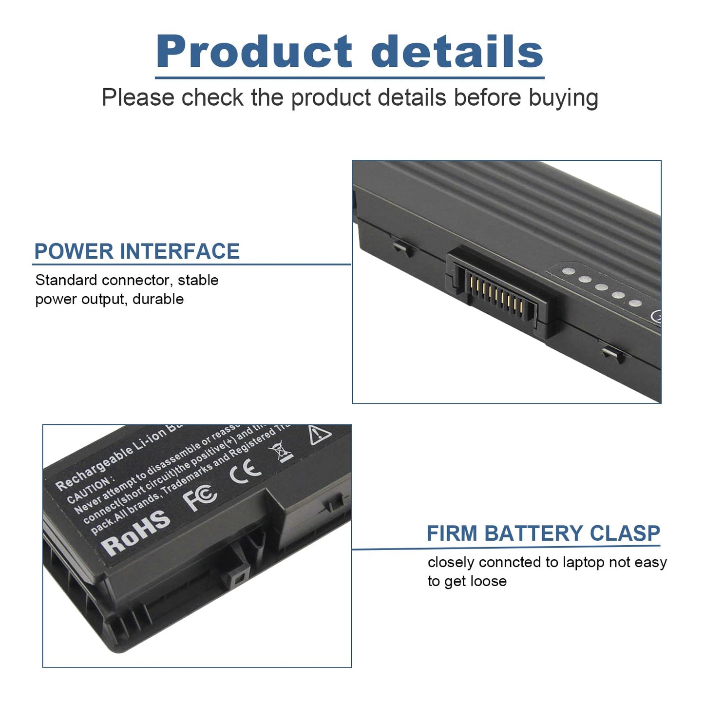 Laptop Battery for Dell Inspiron 1521 1520 1721 pp22l pp22x ; Dell Vostro 1500 1700, fits P/N W280 0UW280 NR239 312-0589 451-10477 FK890 GK476 GK479