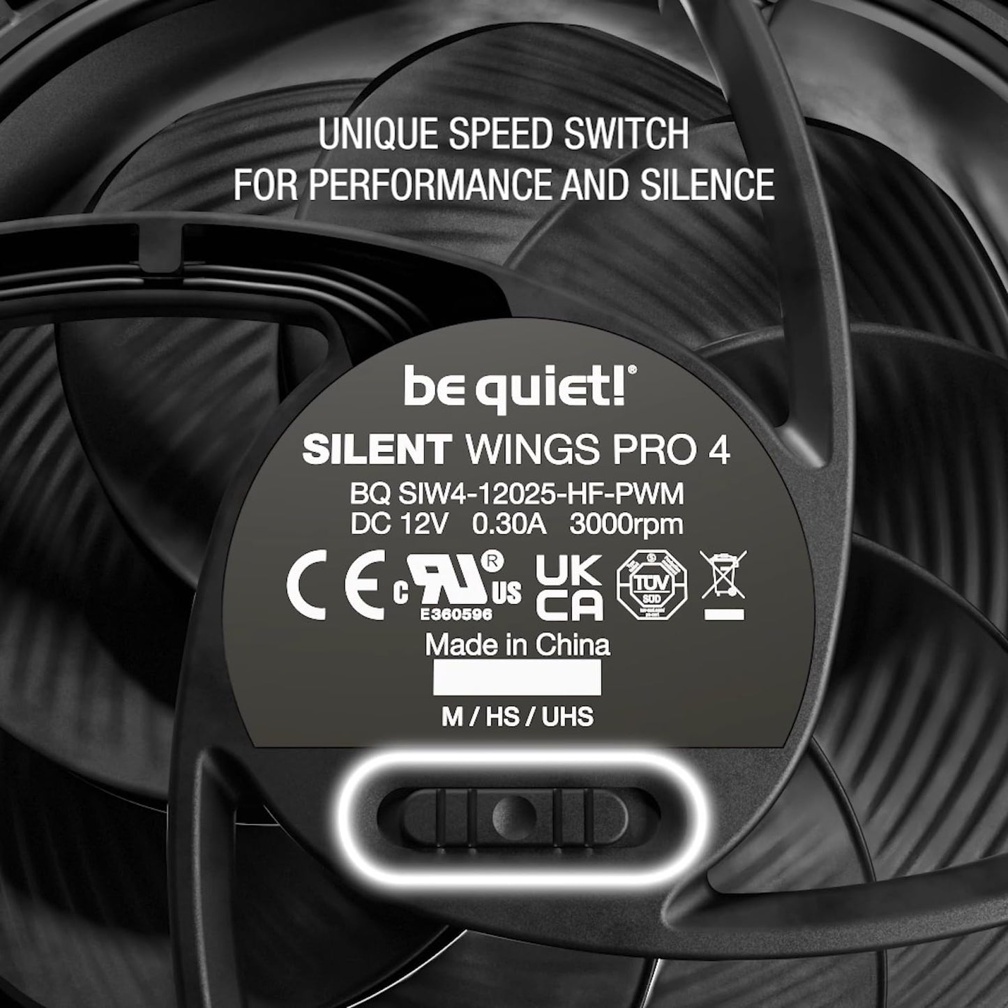 be quiet! Silent Wings Pro 4 120mm PWM 3000 RPM Premium Low Noise Cooling Fan | 4-Pin | BL098