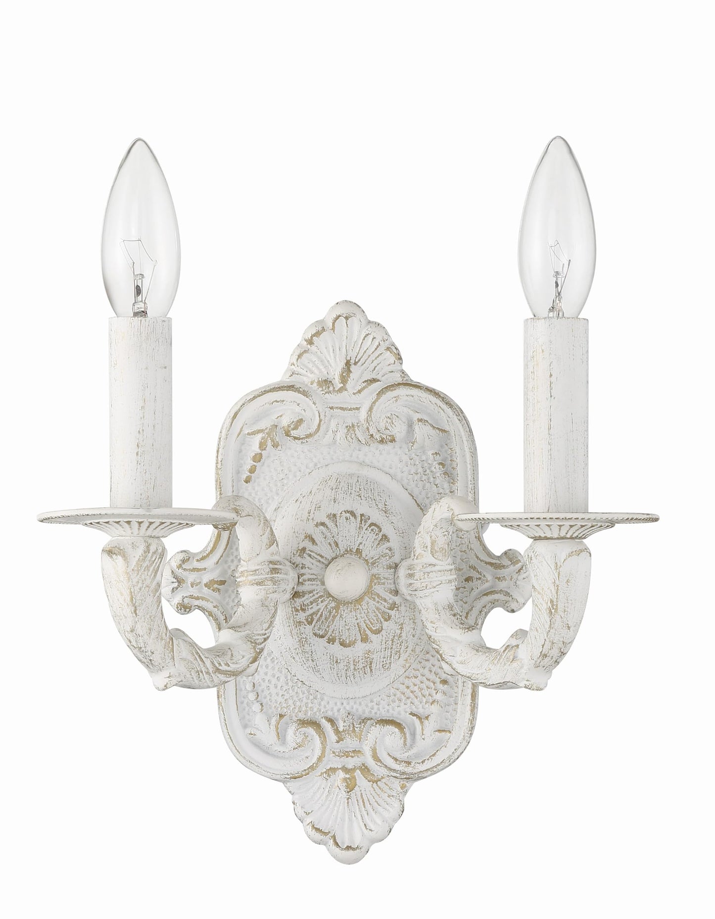 Crystorama Paris Market 10'' Antique White Sconce