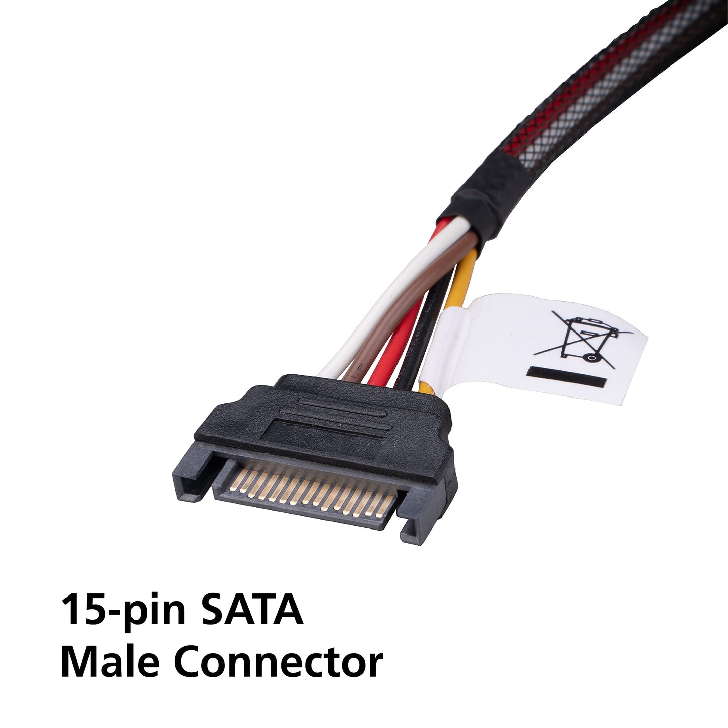 Akasa Sata Power Cable Extension 0.3m Black power cable