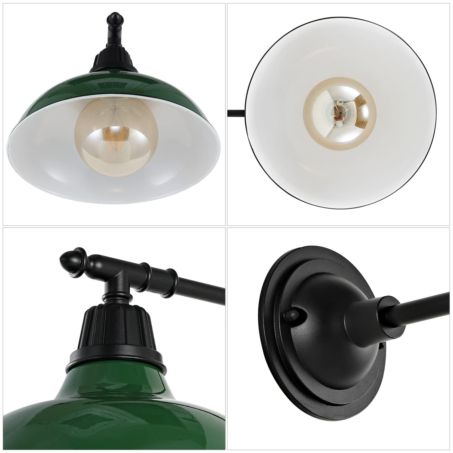 JONATHAN Y 12.25" 1-Light Wood Finish/Copper Industrial Farmhouse Outdoor Sconce, Iron Wall Light with LED Bulb, Metal Bowl Shade, Vintage Porch Lamp