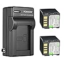 Kastar 2-Pack Battery and AC Wall Charger Replacement for JVC GZ-MG20US GZ-MG21 GZ-MG21AA GZ-MG21AC GZ-MG21AH GZ-MG21E GZ-MG21EK GZ-MG21EX GZ-MG21EY