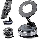 EVEMANT 2026 Upgraded Vacuum Magnetic Car Phone Holder, 360° Adjustable Magsafe Car Mount with 90 LBS Ultra Suction Cup, Cell Phone Holders