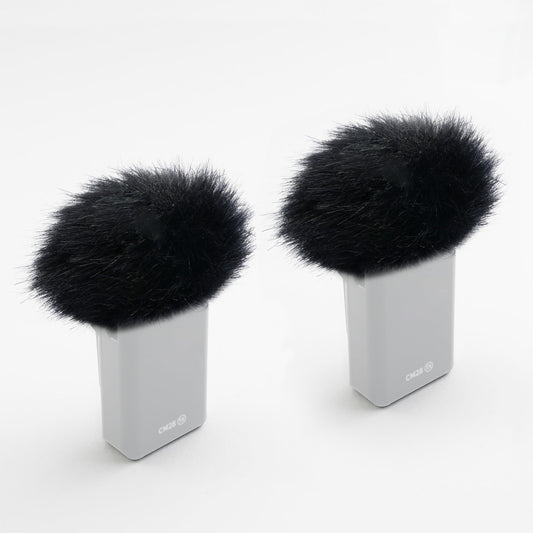 JCMOYUTY Windscreen for NEEWER CM28 Wireless Lavalier Microphone Deadcat Furry Cover, 2-Pack Pop Filter Accessory