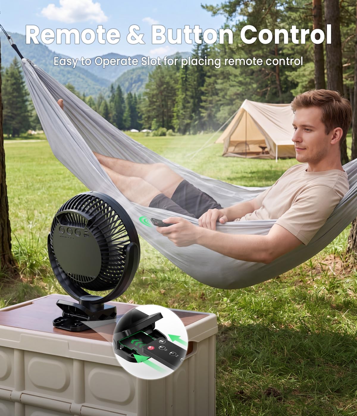 8" Clip on Fan, 20000mAh Rechargeable Fan Battery Portable, Strong Airflow