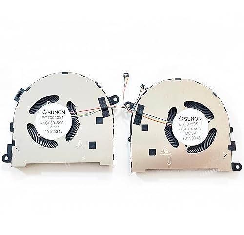 Fleshy Leaf Replacement CPU+GPU Cooling Fan for Lenovo Yoga C940-15IRH Yoga 9-15IMH5 Series 5H40S19977 EG70050S1-1C040-S9A EG70050S1-1C030-S9A