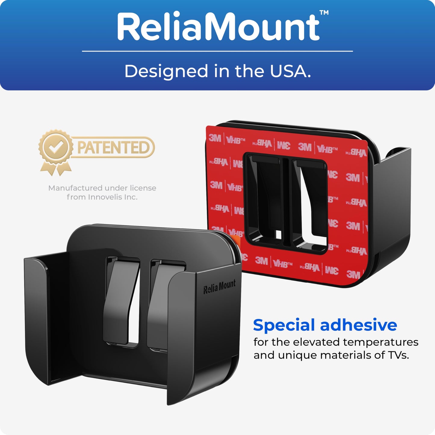 ReliaMount Basic Mount for Apple TV - Compatible with All Apple TV Generations (Including All 4K Models)
