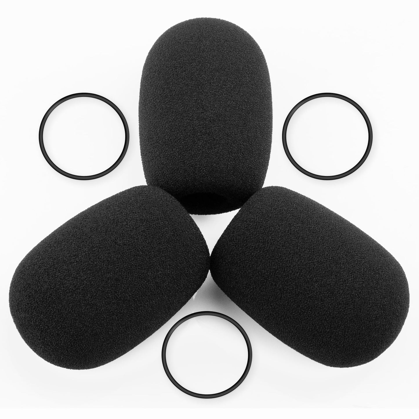 LEFXMOPHY Pop Filter for Rugged Radio Headset Mic Foam 3-Pack Microphone Windscreen