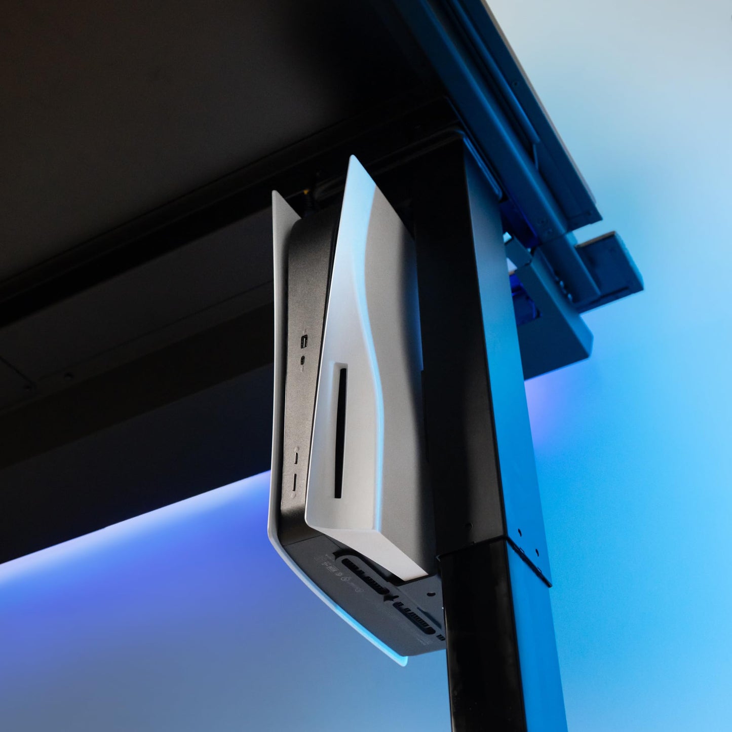 Glistco Vertical Stealth Mount for PS5, PS5 Slim & PS5 Pro - Under Desk Mount for Space-Saving - Vertical Desk Mount for Secure and Stable Console