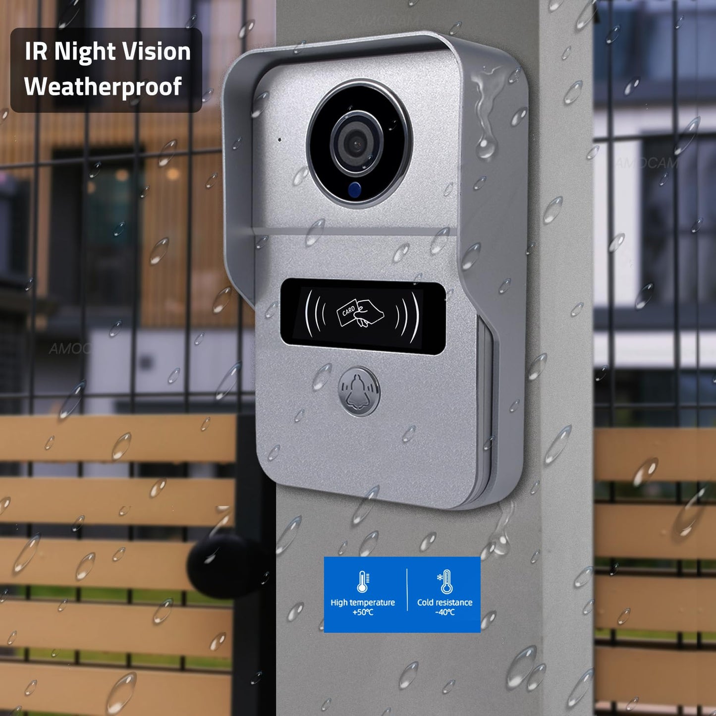 2 Wired Video Intercom System, 7 Inches Video Doorbell HD Camera with Monitor, WiFi Tuya App Remote Intercom Unlock, No Monthly Fees, Video Door Bell