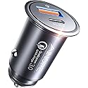 AINOPE 67.5W [Mini&Metal] Cigarette Lighter Adapter Car Charger USB C Fast Charging, PD&QC Cigarette Lighter USB Charger 12V Outlet Plug Socket